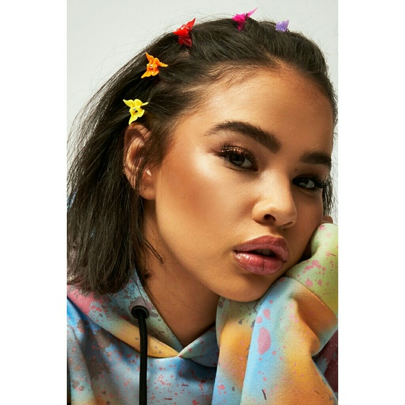 Set Butterfly Hair Clips 90s Y2K Festival Rave - Picture 2 of 9